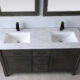Altair Maribella 60" Double Bathroom Vanity Set in Rust Black and Carrara White Marble Countertop with Mirror 535060-RL-CA - Image 3
