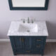 Altair Isla 36" Single Bathroom Vanity Set in Classic Blue and Carrara White Marble Countertop with Mirror  538036-CB-CA - Image 3