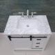 Altair Kinsley 36" Single Bathroom Vanity Set in White and Carrara White Marble Countertop with Mirror 536036-WH-CA - Image 3