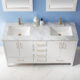 Altair Sutton 60" Double Bathroom Vanity Set in White and Carrara White Marble Countertop with Mirror  541060-WH-CA - Image 3