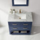 Altair Remi 36" Single Bathroom Vanity Set in Royal Blue and Carrara White Marble Countertop with Mirror  532036-RB-CA - Image 3