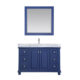 Altair Jardin 48" Single Bathroom Vanity Set in Jewelry Blue and Carrara White Marble Countertop with Mirror 539048-JB-CA - Image 5