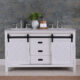 Altair Kinsley 60" Double Bathroom Vanity Set in White and Carrara White Marble Countertop with Mirror  536060-WH-CA - Image 3