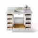 Ancerre Audrey" Bathroom Vanity Set in White with 28" Mirror VTSM-AUDREY-48-W-CW-GD - Image 4