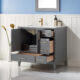 Altair Sutton 36" Single Bathroom Vanity Set in Gray and Carrara White Marble Countertop with Mirror  541036-GR-CA - Image 4
