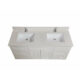 Altair  61" Stone effects Vanity Top in Milano White with White Sink 61SF61-MW-CTP - Image 2