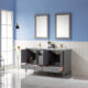 Altair Sutton 60" Double Bathroom Vanity Set in Gray and Carrara White Marble Countertop with Mirror  541060-GR-CA - Image 4