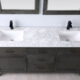 Altair Maribella 72" Double Bathroom Vanity Set in Rust Black and Carrara White Marble Countertop with Mirror  535072-RL-CA - Image 4