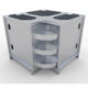 Sunstone 12" x 12" Corner Cabinet with Swivel Shelves SBC12SLS - Image 3