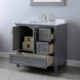 Altair Isla 36" Single Bathroom Vanity Set in Gray and Carrara White Marble Countertop with Mirror 538036-GR-CA - Image 8