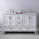 Altair Isla 60" Double Bathroom Vanity Set in White and Carrara White Marble Countertop with Mirror 538060-WH-CA - Image 4