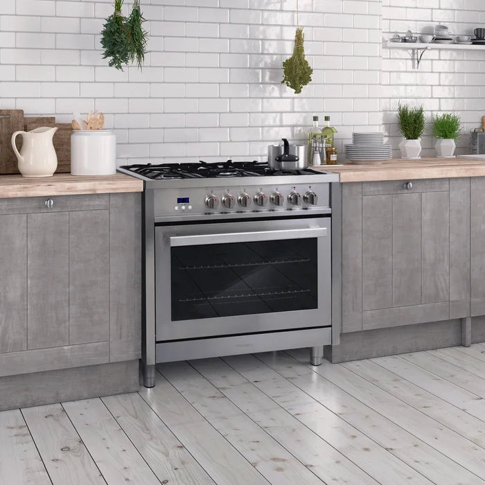 Cosmo 4 Piece, 36" Gas Range 36" Range Hood 24" Dishwasher & Refrigerator COS-4PKG-150 - Image 8