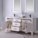 Altair Maribella 72" Double Bathroom Vanity Set in White and Carrara White Marble Countertop with Mirror  535072-WH-CA - Image 4