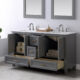 Altair Isla 60" Double Bathroom Vanity Set in Gray and Carrara White Marble Countertop with Mirror 538060-GR-CA - Image 4