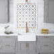 Altair Ancona Glossy White Ceramic Rectangular 30" L x19.7" W Vessel Bathroom Sink  231030-KS - Image 5