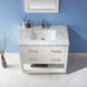 Altair Remi 36" Single Bathroom Vanity Set in White and Carrara White Marble Countertop with Mirror 532036-WH-CA - Image 4