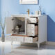 Altair Sutton 36" Single Bathroom Vanity Set in White and Carrara White Marble Countertop with Mirror  541036-WH-CA - Image 4