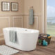 Altair Cielo 67" x 32" Freestanding Soaking Acrylic Bathtub 50867-BAT-WH-F - Image 4