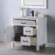 Altair Maribella 36" Single Bathroom Vanity Set in White and Carrara White Marble Countertop with Mirror 535036-WH-CA - Image 4