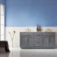 Altair Ivy 72" Double Bathroom Vanity Set in Gray and Carrara White Marble Countertop with Mirror 531072-GR-CA - Image 5