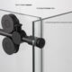 Vinnova Villena  68" W x 78" H Rectangle Single Sliding Frameless Shower Enclosure in Matt Black 312068+36P-MB - Image 6