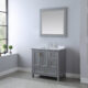 Altair Isla 36" Single Bathroom Vanity Set in Gray and Carrara White Marble Countertop with Mirror 538036-GR-CA - Image 4