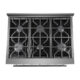 NXR 36" Stainless Steel Pro-Style Dual Fuel Range with 5.5 cu.ft. Convection Oven SCD3611 - Image 5