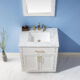 Altair Ivy 30" Single Bathroom Vanity Set in White and Carrara White Marble Countertop with Mirror 531030-WH-CA - Image 5