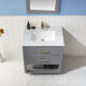 Altair Remi 30" Single Bathroom Vanity Set in Gray and Carrara White Marble Countertop with Mirror  532030-GR-CA - Image 5