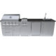 Sunstone Houston 9'-8" Grill/Double Burner/Bar Sink & Fridge Island Package SCPHOUSTON - Image 5