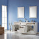 Altair Ivy 72" Double Bathroom Vanity Set in White and Carrara White Marble Countertop with Mirror 531072-WH-CA - Image 5
