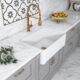 Altair Ancona Glossy White Ceramic Rectangular 30" L x19.7" W Vessel Bathroom Sink  231030-KS - Image 6