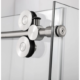 Vinnova Villena 60" W x 78" H Rectangle Single Sliding Frameless Shower Enclosure in Matt Black 312060+36P-MB - Image 5