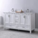 Altair Isla 60" Double Bathroom Vanity Set in White and Carrara White Marble Countertop with Mirror 538060-WH-CA - Image 5