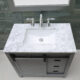 Altair Kinsley 36" Single Bathroom Vanity Set in Gray and Carrara White Marble Countertop with Mirror  536036-GR-CA - Image 5