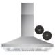 Cosmo 36'' Ducted Wall Mount Range Hood in Stainless Steel with Touch Controls, LED Lighting and Permanent Filters COS-63190 - Image 3