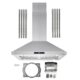 Cosmo 30" Ducted Island Range Hood with 3-Speed Fan - Image 6