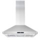 Cosmo 36" Ducted Island Range Hood with 380 CFM, 3-Speed Fan, Permanent Filters, LED Lights in Stainless Steel COS-63ISS90