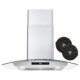 Cosmo 30"  Ducted Wall Mount Range Hood in Stainless Steel with Touch Controls, LED Lighting and Permanent Filters COS-668AS750 - Image 4
