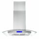 Cosmo 30" Ducted Island Range Hood in Stainless Steel with LED Lighting and Permanent Filters COS-668ICS750