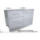 Sunstone Designer Series 23" Height Multi-Configurable Triple Drawer with Self-Leveling Legs DE-TD23 - Image 6
