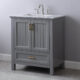 Altair Isla 30" Single Bathroom Vanity Set in Gray and Carrara White Marble Countertop with Mirror  538030-GR-CA - Image 6