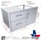 Sunstone Classic Series 36" Double Drawer Door Combo C-DDC36 - Image 6