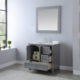Altair Isla 36" Single Bathroom Vanity Set in Gray and Carrara White Marble Countertop with Mirror 538036-GR-CA - Image 3