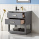 Altair Remi 30" Single Bathroom Vanity Set in Gray and Carrara White Marble Countertop with Mirror  532030-GR-CA - Image 6