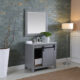 Altair Kinsley 36" Single Bathroom Vanity Set in Gray and Carrara White Marble Countertop with Mirror  536036-GR-CA - Image 6
