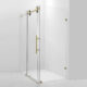 Vinnova Villena 60" W x 78" H Rectangle Single Sliding Frameless Shower Enclosure in Brushed Gold 312060+36P-BG - Image 3