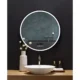 Ancerre 30" Cirque Round Led Lighted Bathroom Vanity Black Framed Mirror - Image 7