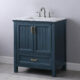 Altair Isla 30" Single Bathroom Vanity Set in Classic Blue and Carrara White Marble Countertop with Mirror 538030-CB-CA - Image 6