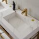 Vinnova Bilbao 72" Vanity with Brushed-gold stainless steel bracket match with Snow mountain-white stone Countertop With Mirror  701172-BG-SMB - Image 15
